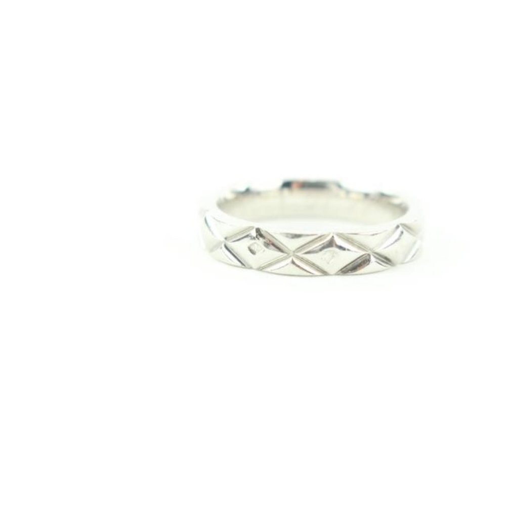 Chanel Size 3.5US PT950 Matelasse Quilted Platinum